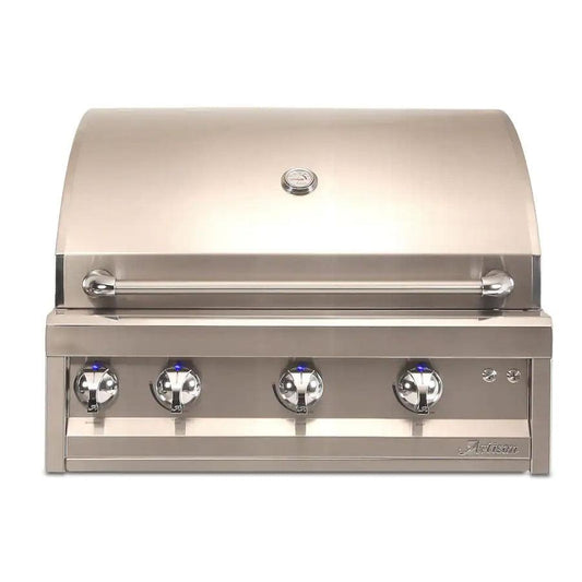 Artisan 32-Inch 3-Burner Built-In Propane Gas Grill Artisan Indigo Pool Patio BBQ