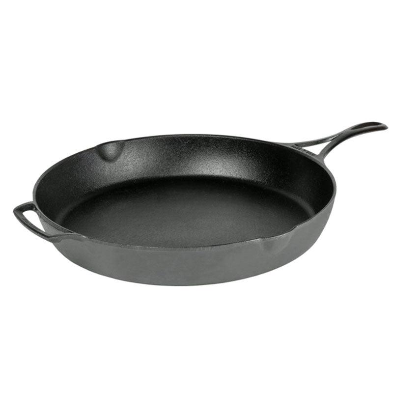 Lodge Blacklock 12" Triple Seasoned Cast Iron Skillet Lodge Indigo Pool Patio BBQ