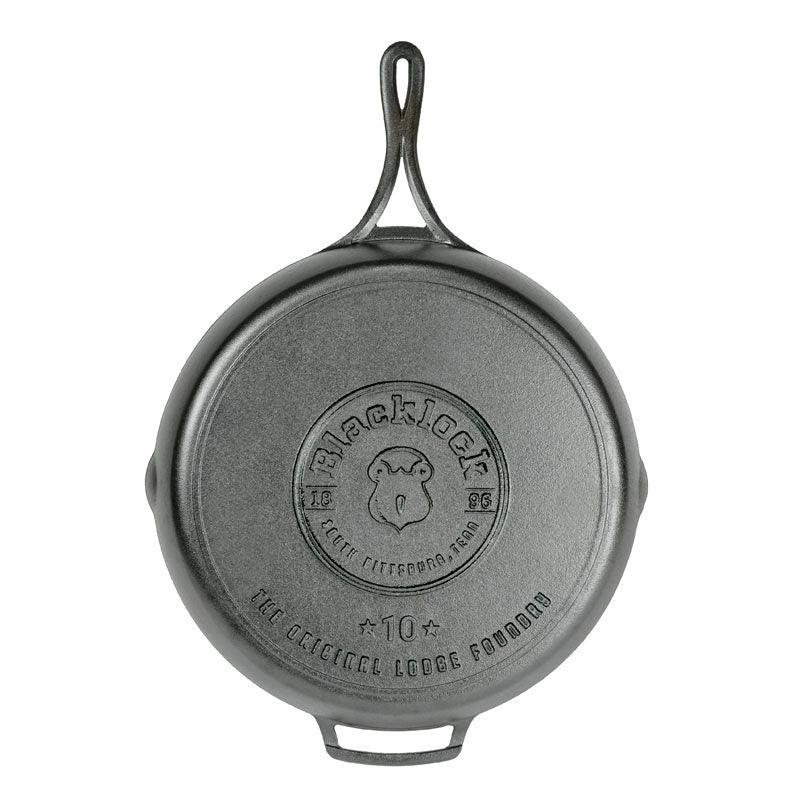 Lodge Blacklock 12" Triple Seasoned Cast Iron Skillet Lodge Indigo Pool Patio BBQ
