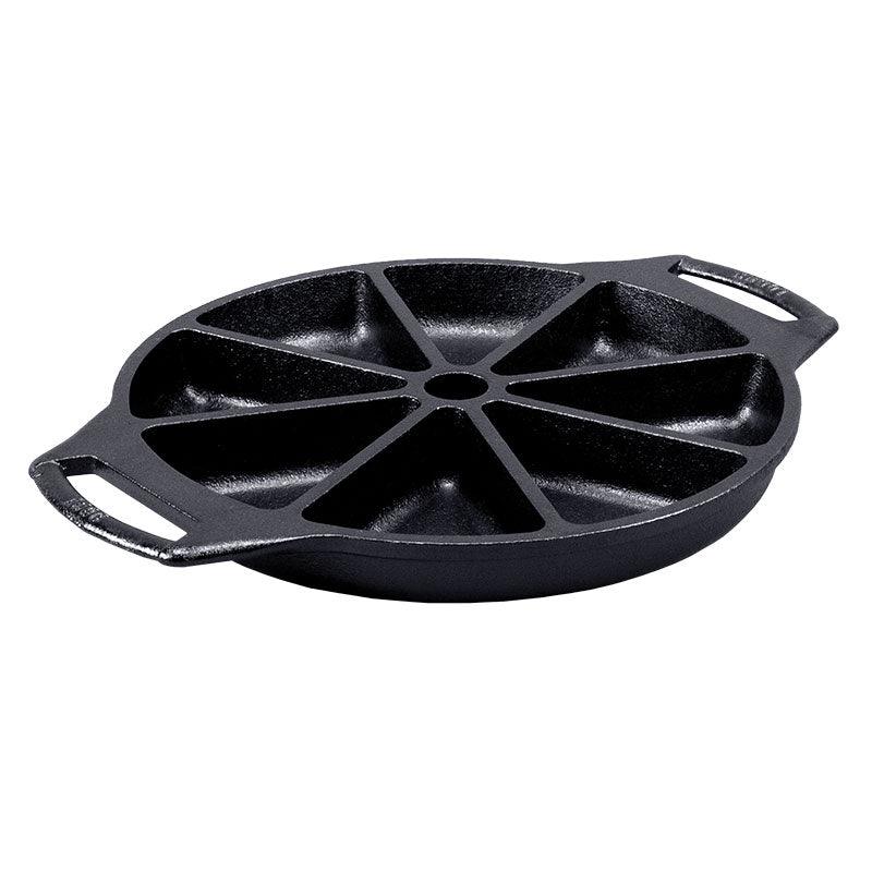 Lodge Seasoned Cast Iron Wedge Pan Lodge Indigo Pool Patio BBQ