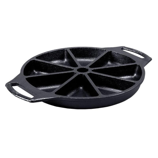 Lodge Seasoned Cast Iron Wedge Pan Lodge Indigo Pool Patio BBQ