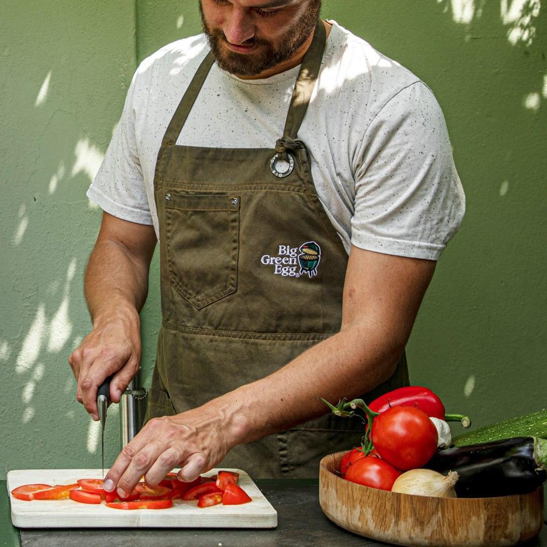 Big Green Egg Khaki Grilling Apron Big Green Egg Indigo Pool Patio BBQ