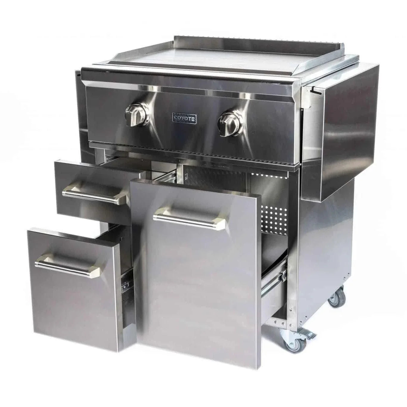 Coyote 30" Flat Top Grill Coyote Indigo Pool Patio BBQ