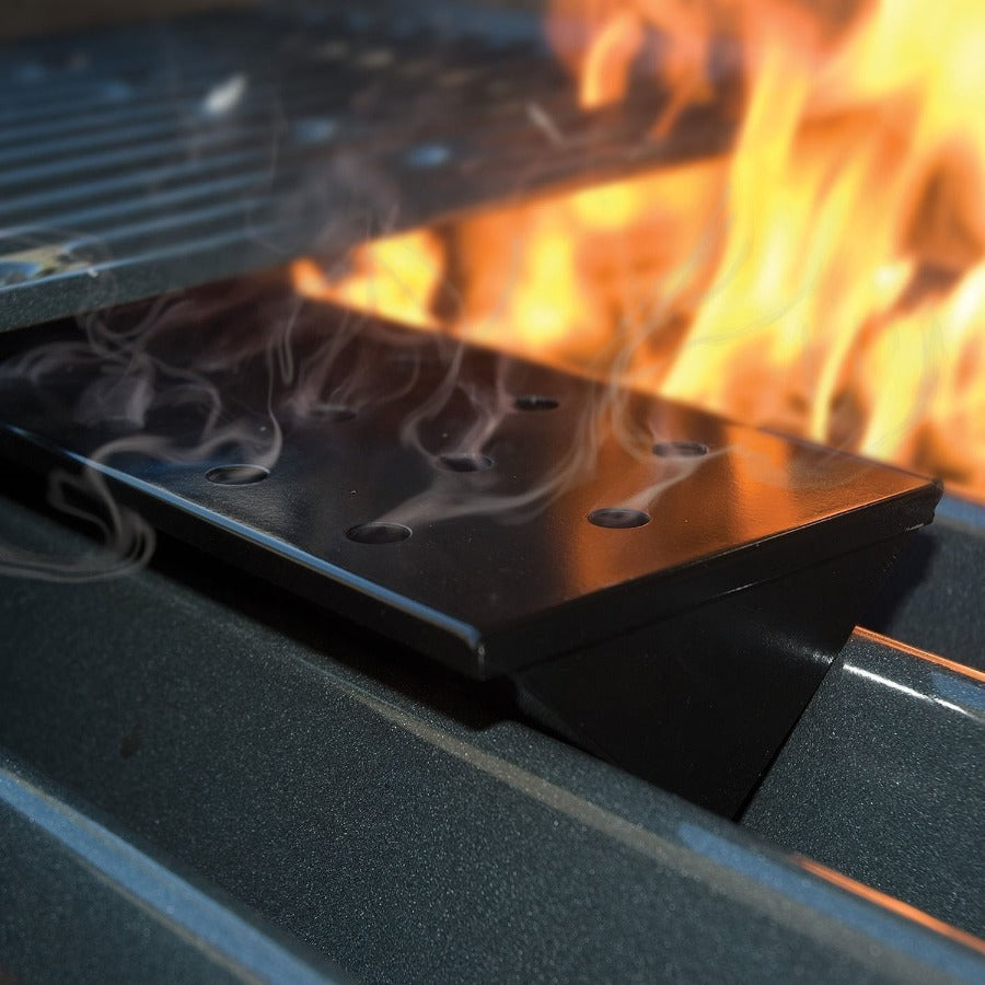 Charcoal Companion V-Shape Gas Grill Smoker Box Charcoal Companion Indigo Pool Patio BBQ