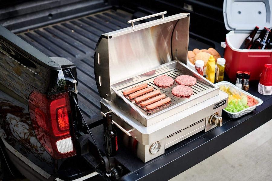 Coyote 25" Portable Grill Coyote Indigo Pool Patio BBQ