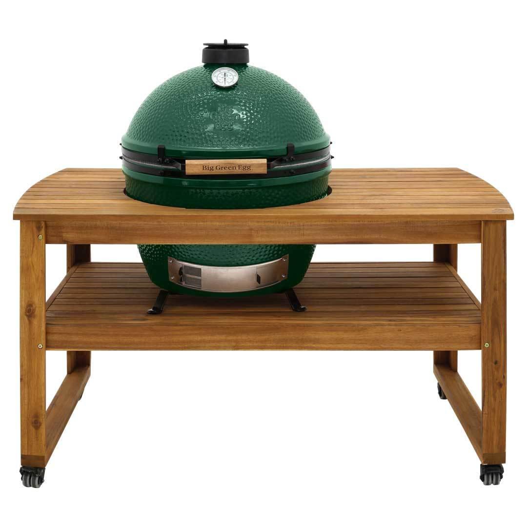 Big Green Egg Acacia Hardwood Tables Big Green Egg Indigo Pool Patio BBQ