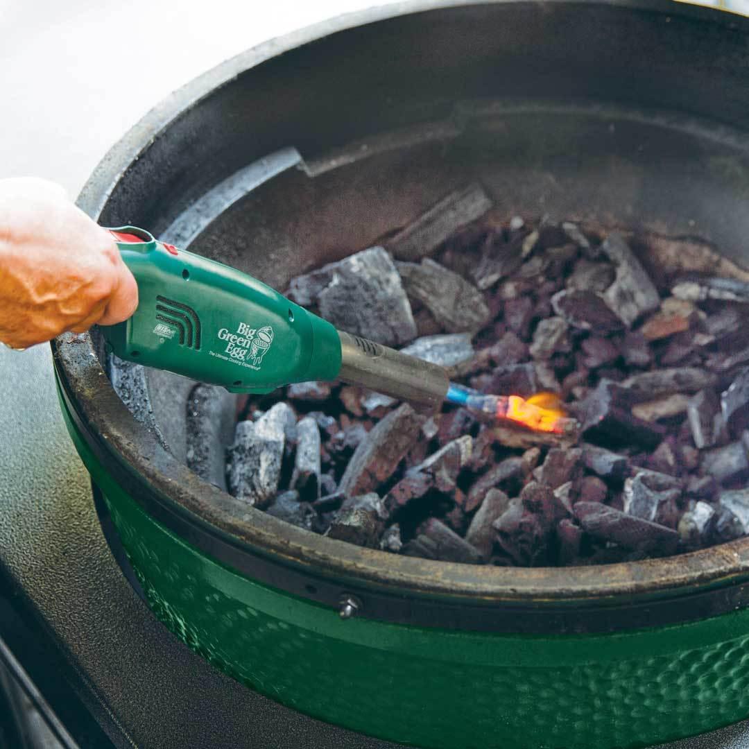 Big Green Egg Battery Powered Refillable Butane Charcoal EGGniter Big Green Egg Indigo Pool Patio BBQ
