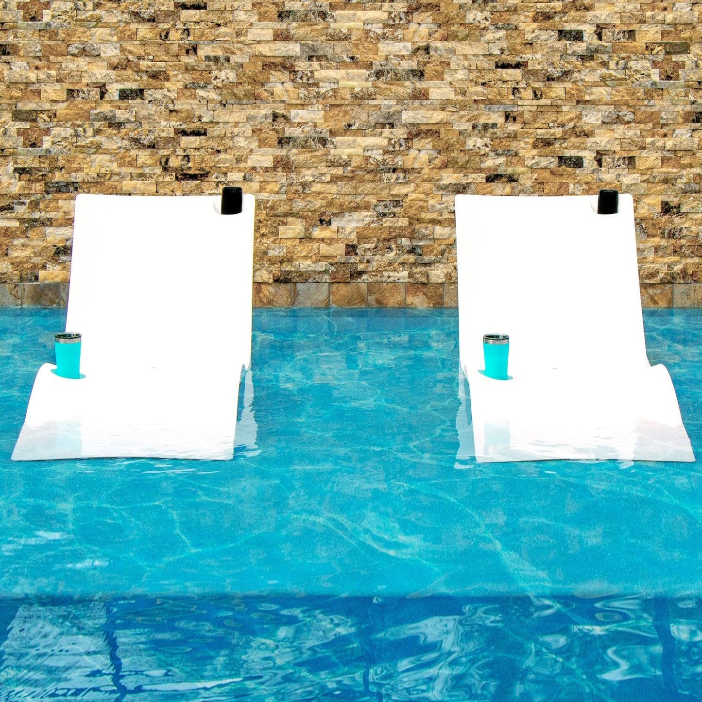 Floating Luxuries Kai Shelf Lounger Set Floating Luxuries Indigo Pool Patio BBQ