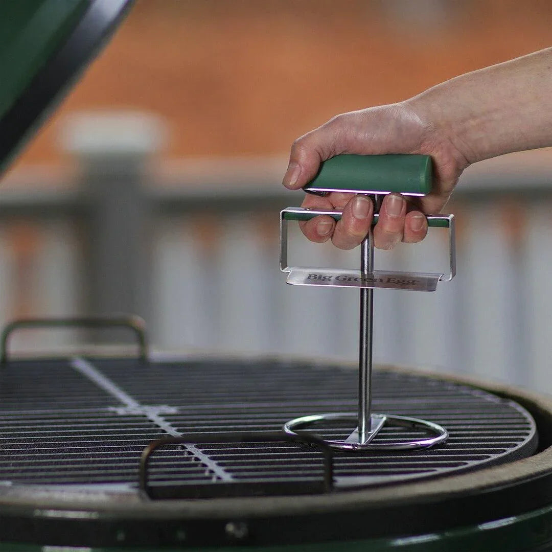 Big Green Egg Stainless Steel Grid Lifter Big Green Egg Indigo Pool Patio BBQ