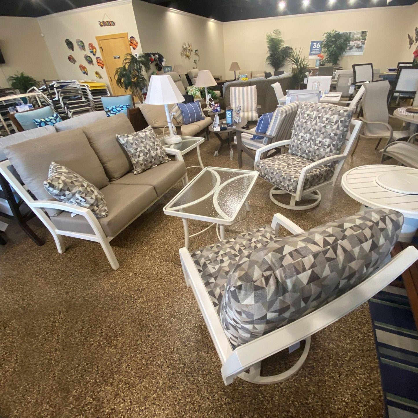 Tropitone Muirlands Cushion Lounge Set Tropitone Indigo Pool Patio BBQ