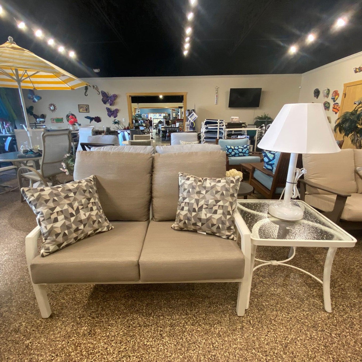 Tropitone Muirlands Cushion Lounge Set Tropitone Indigo Pool Patio BBQ