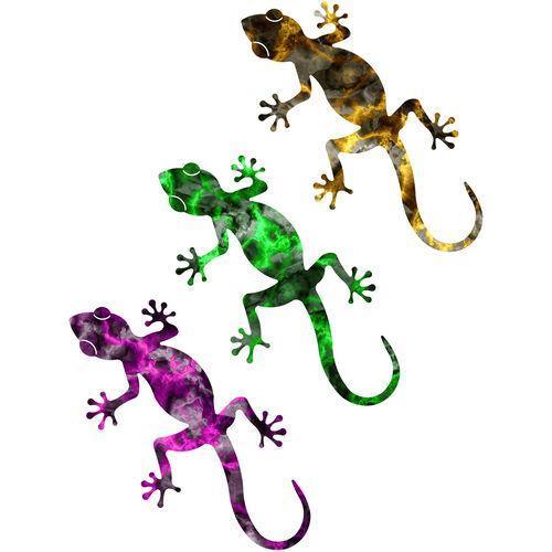 Gecko Set Metal Wall Art - Small Next Innovations Indigo Pool Patio BBQ