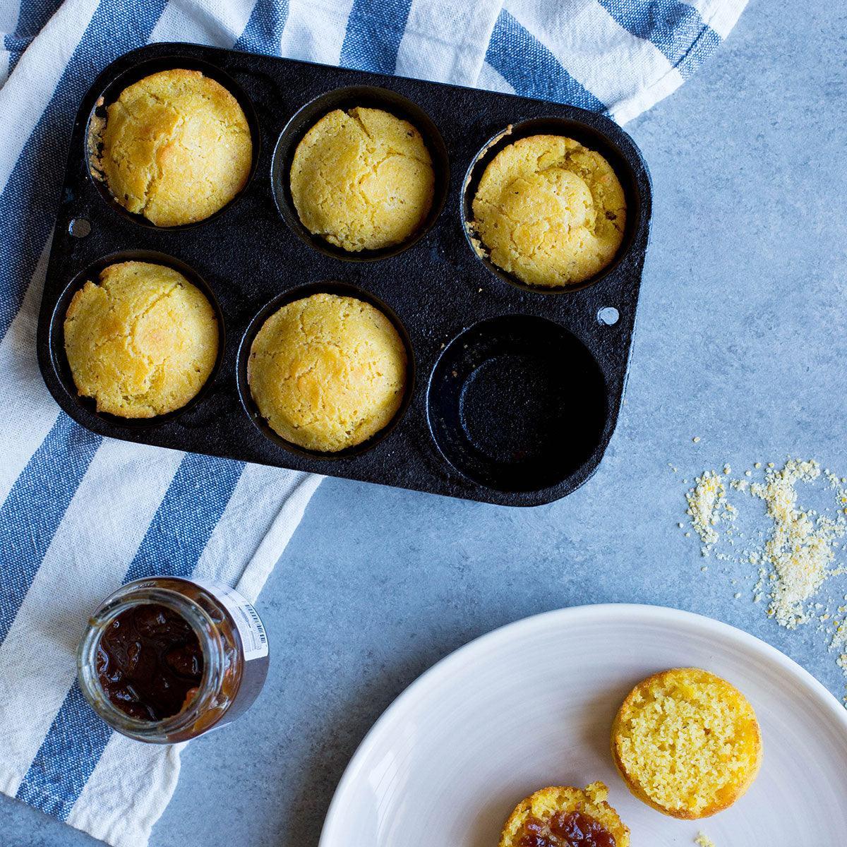 Lodge Cast Iron Muffin Pan Lodge Indigo Pool Patio BBQ