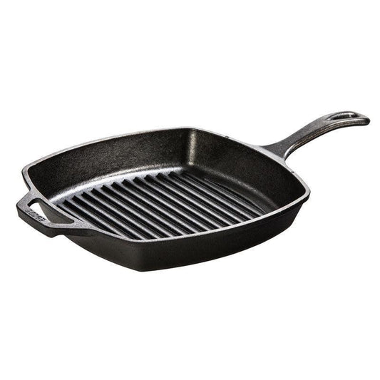 Lodge 10.5" Square Cast Iron Grill Pan Lodge Indigo Pool Patio BBQ
