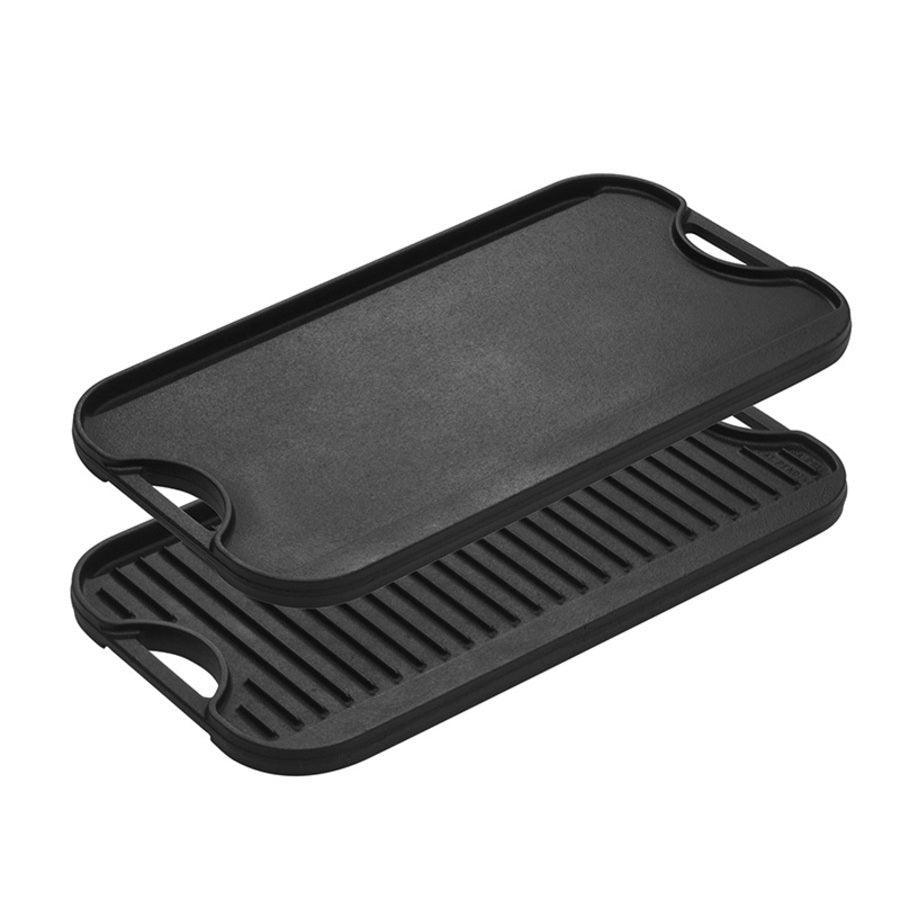 Lodge 20" Cast Iron Reversible Griddle Lodge Indigo Pool Patio BBQ
