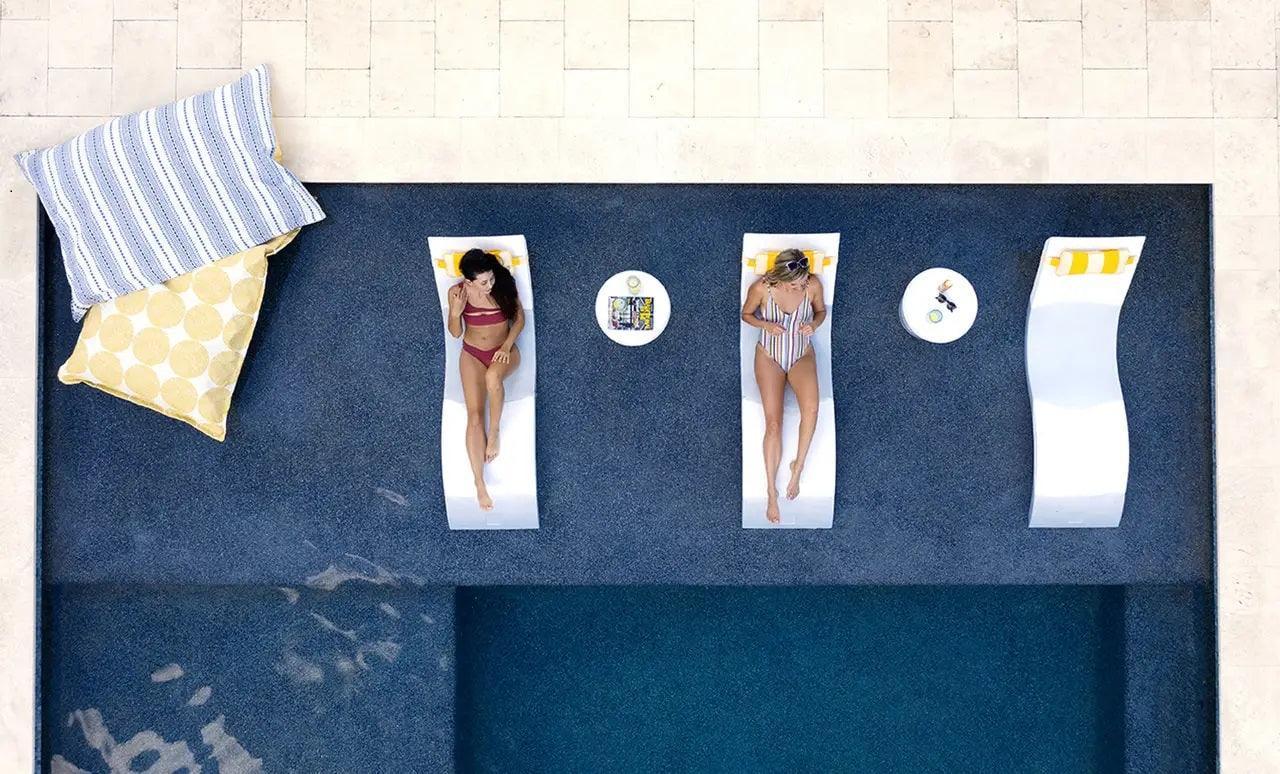 Ledge Lounger Signature Chaise Ledge Lounger Indigo Pool Patio BBQ