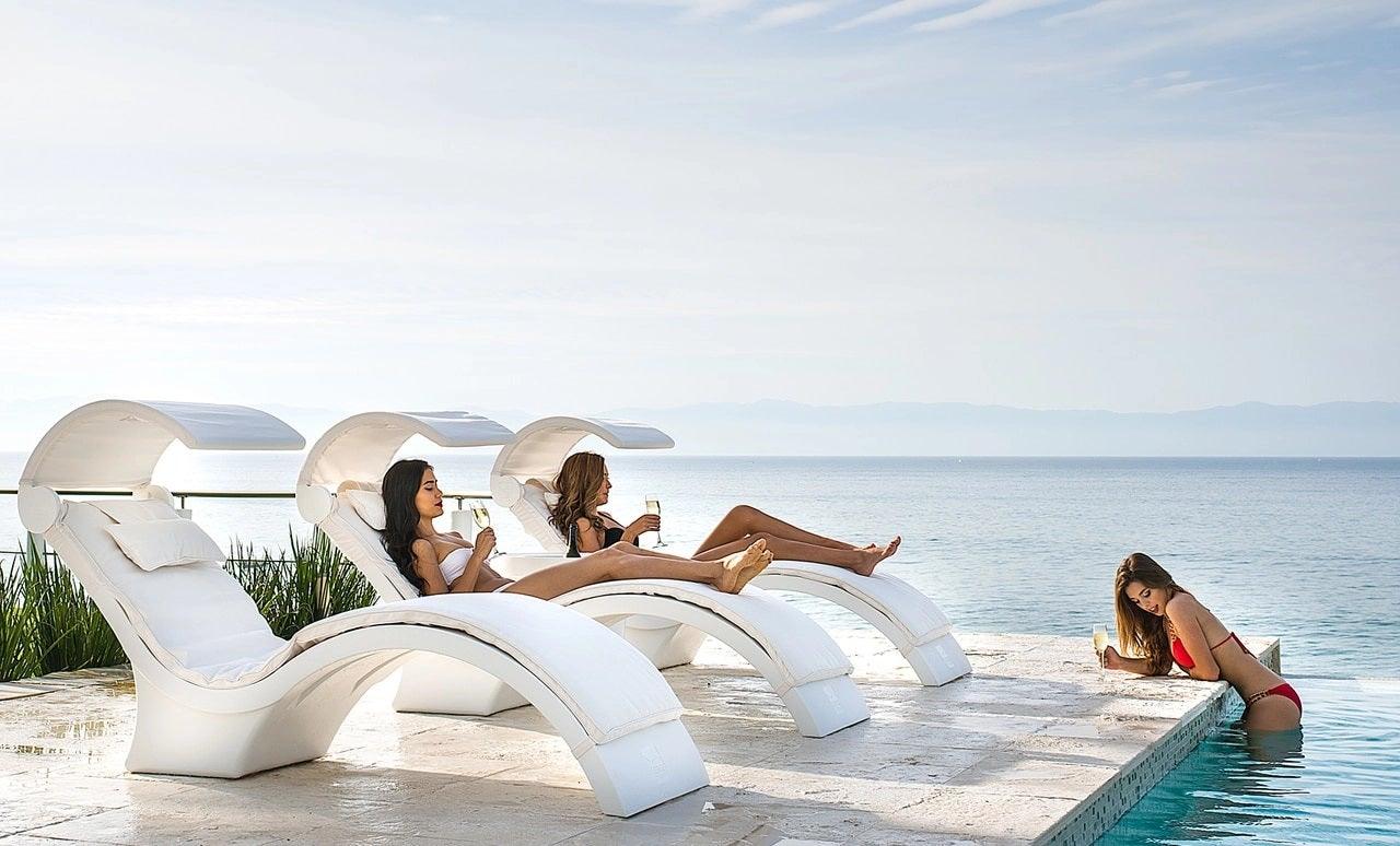 Ledge Lounger Signature Chaise Deep Ledge Lounger Indigo Pool Patio BBQ