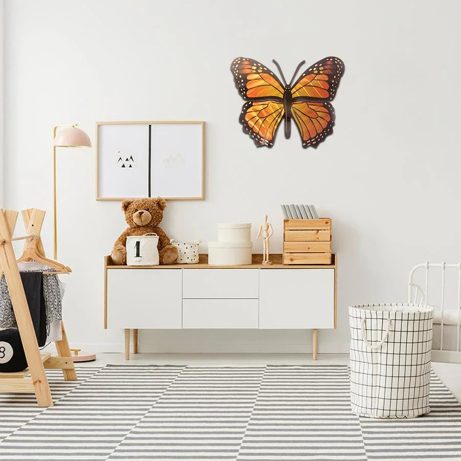 Monarch Butterfly 3D Metal Wall Art Next Innovations Indigo Pool Patio BBQ