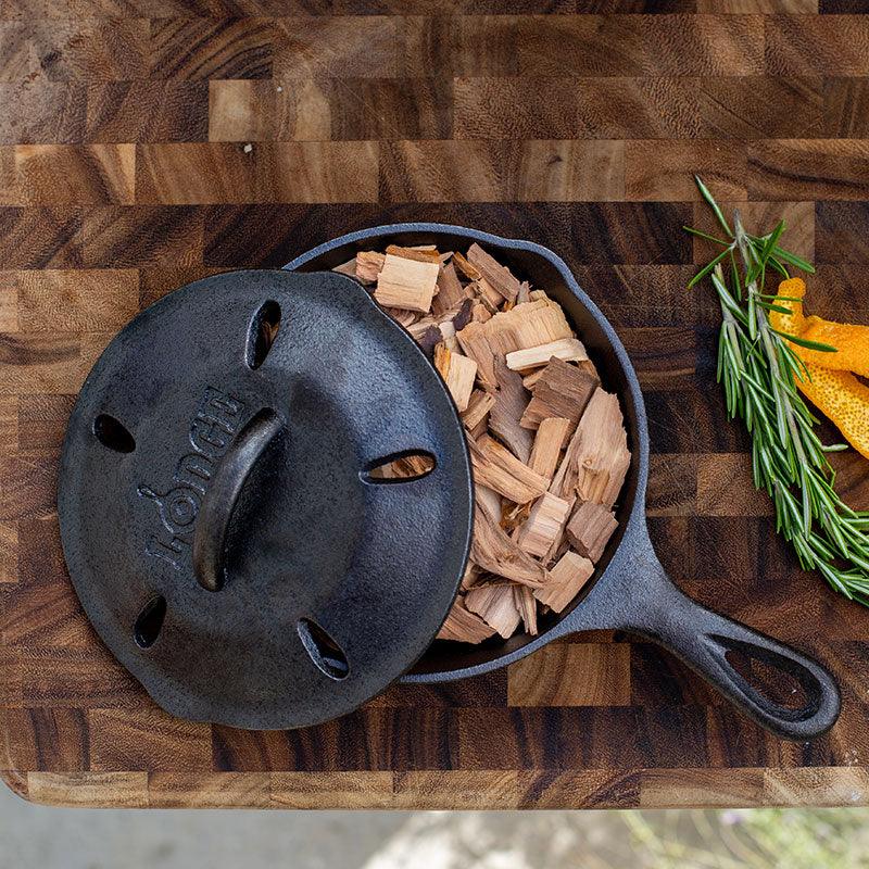 Lodge 6.5" Seasoned Cast Iron Smoker Skillet Lodge Indigo Pool Patio BBQ