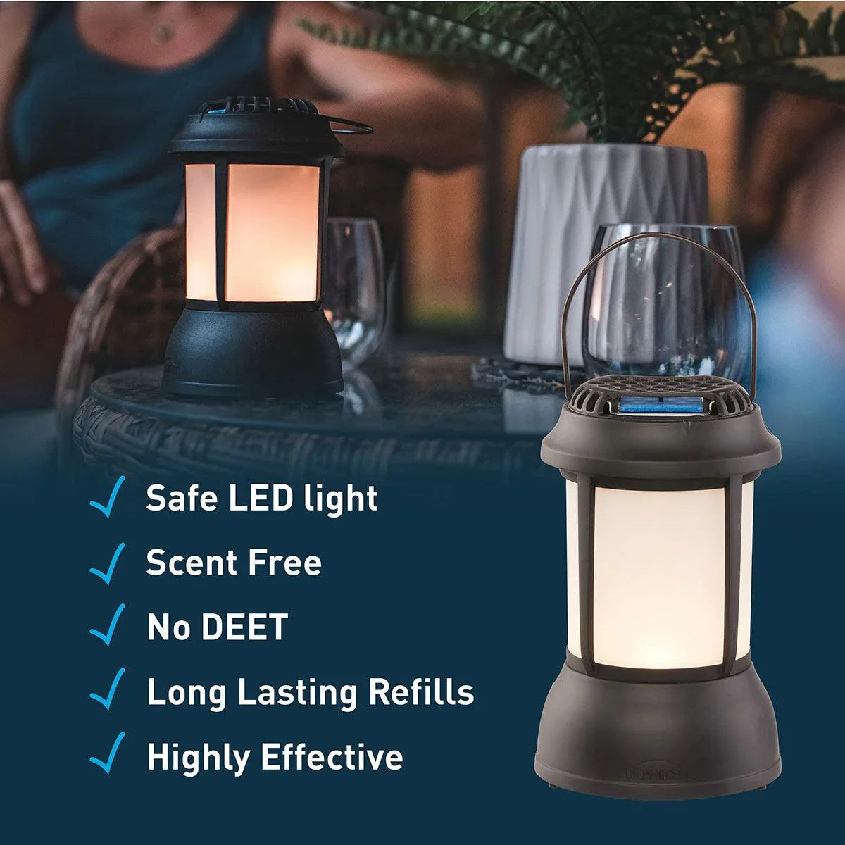 Patio Shield Mosquito Repellent Lantern Thermacell Indigo Pool Patio BBQ
