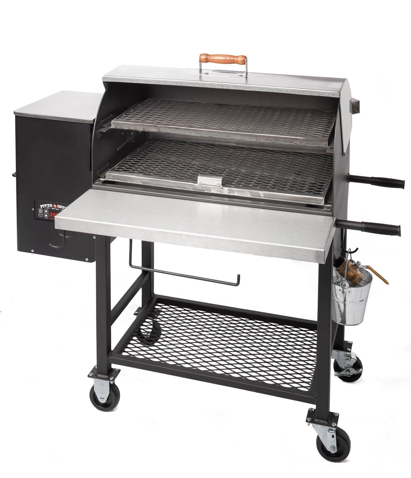 Pitts & Spitts Maverick 850 Pellet Grill w/ Wheel Upgrade Pitts & Spitts Indigo Pool Patio BBQ
