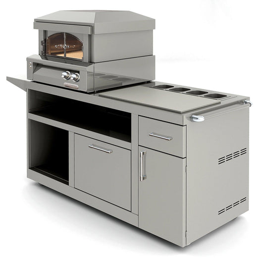 Alfresco Deluxe Pizza Oven Prep Cart Alfresco Indigo Pool Patio BBQ