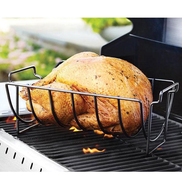 Reversible Roast and Rib Rack Non-Stick Outset Indigo Pool Patio BBQ