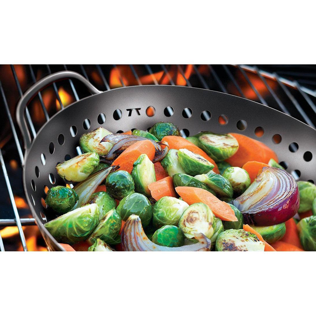 Outset Nonstick Round Grill Wok Outset Indigo Pool Patio BBQ