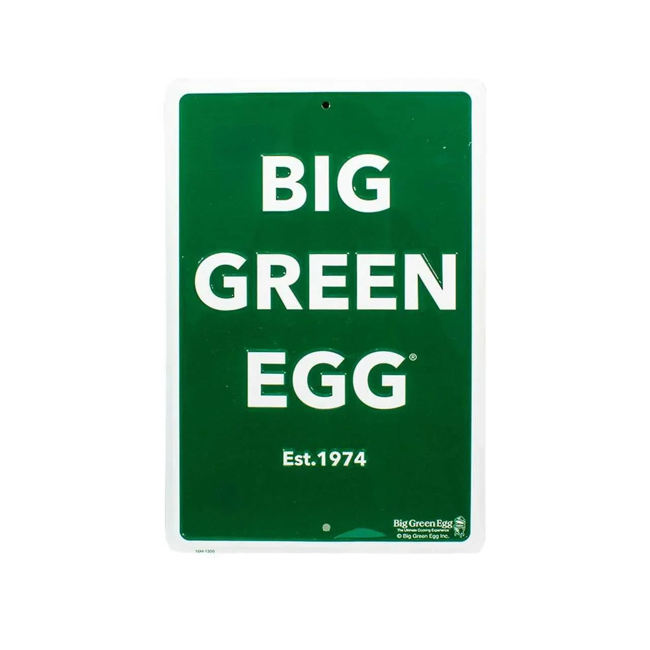 Big Green Egg Stamped Aluminum Est.1974 Sign Big Green Egg Indigo Pool Patio BBQ