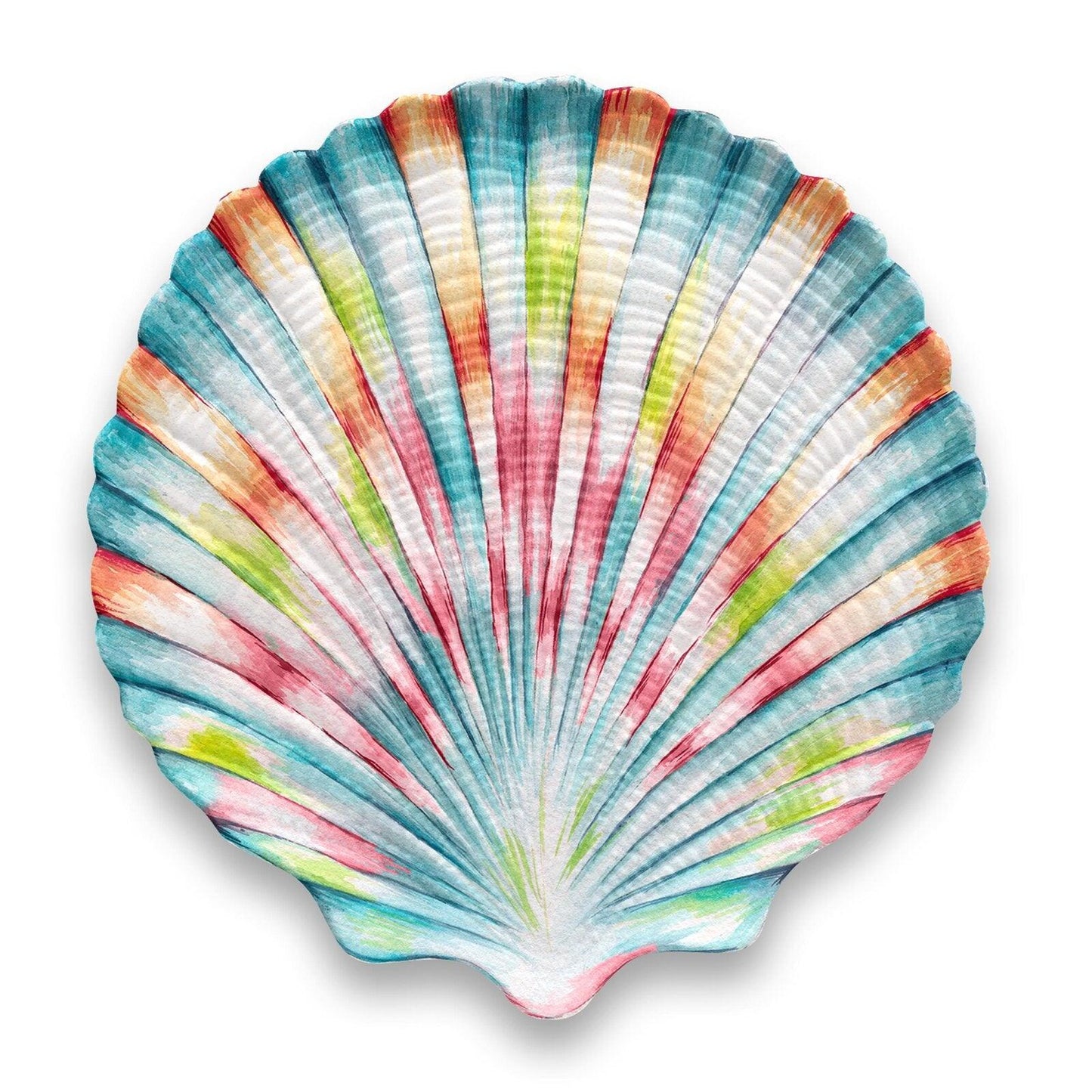 Sandbar Brights Shell Shaped Serving Platter TarHong Indigo Pool Patio BBQ