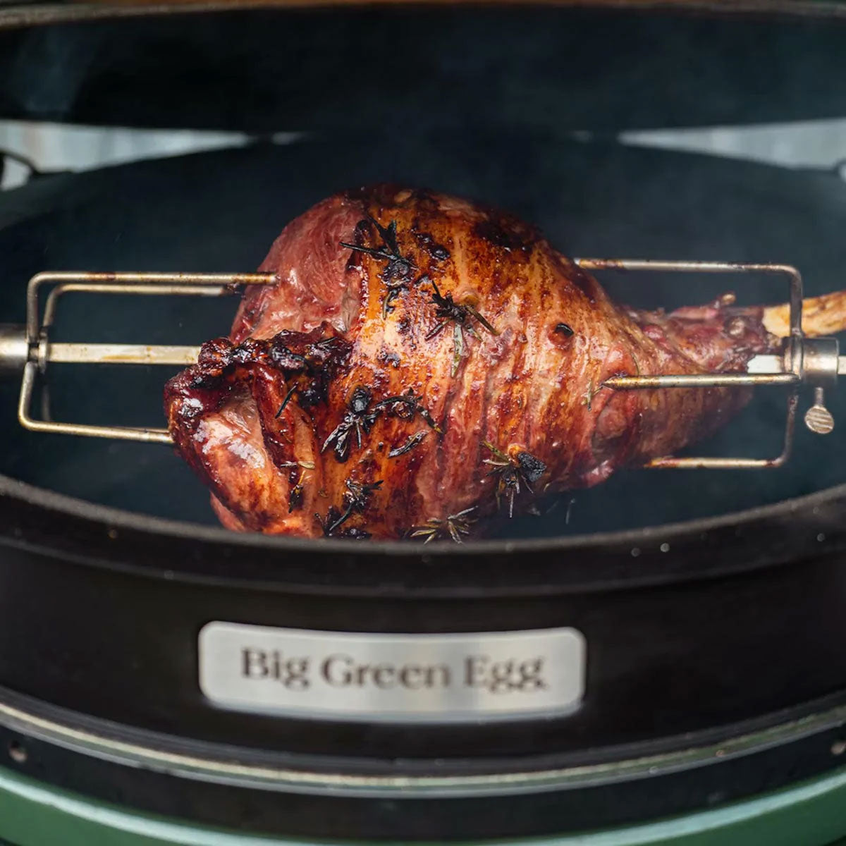 Big Green Egg Rotisserie Kit Big Green Egg Indigo Pool Patio BBQ