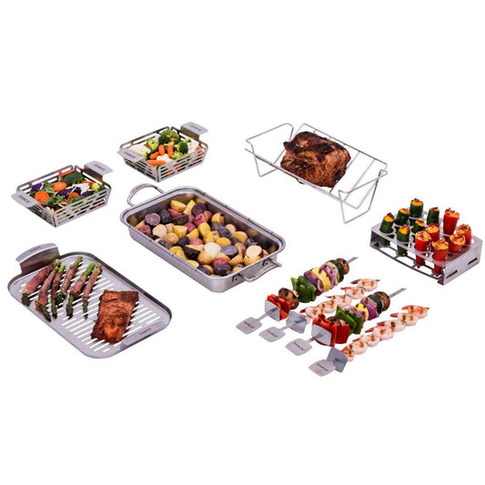 Saber EZ Grilling System Set Saber Grills Indigo Pool Patio BBQ