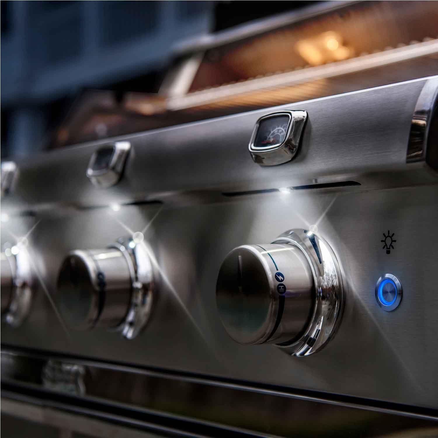 Saber Elite 1500 3-Burner Infrared Gas Grill with Side Burner Saber Grills Indigo Pool Patio BBQ
