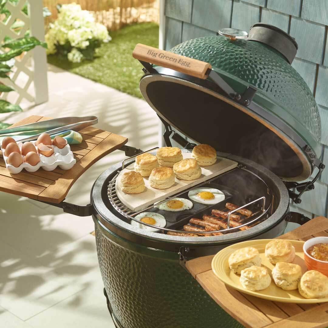 Half Moon Pizza & Baking ConvEGGtor Stones Big Green Egg Indigo Pool Patio BBQ