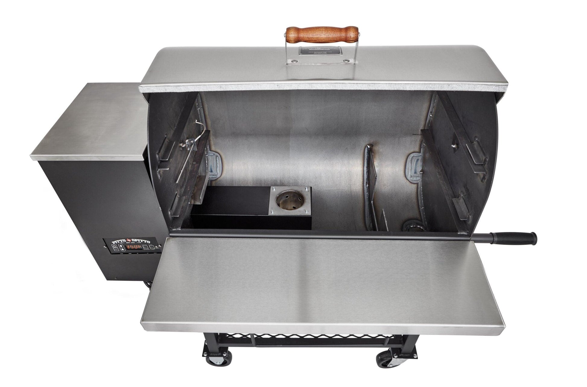 Pitts & Spitts Maverick 850 Pellet Grill w/ Wheel Upgrade Pitts & Spitts Indigo Pool Patio BBQ