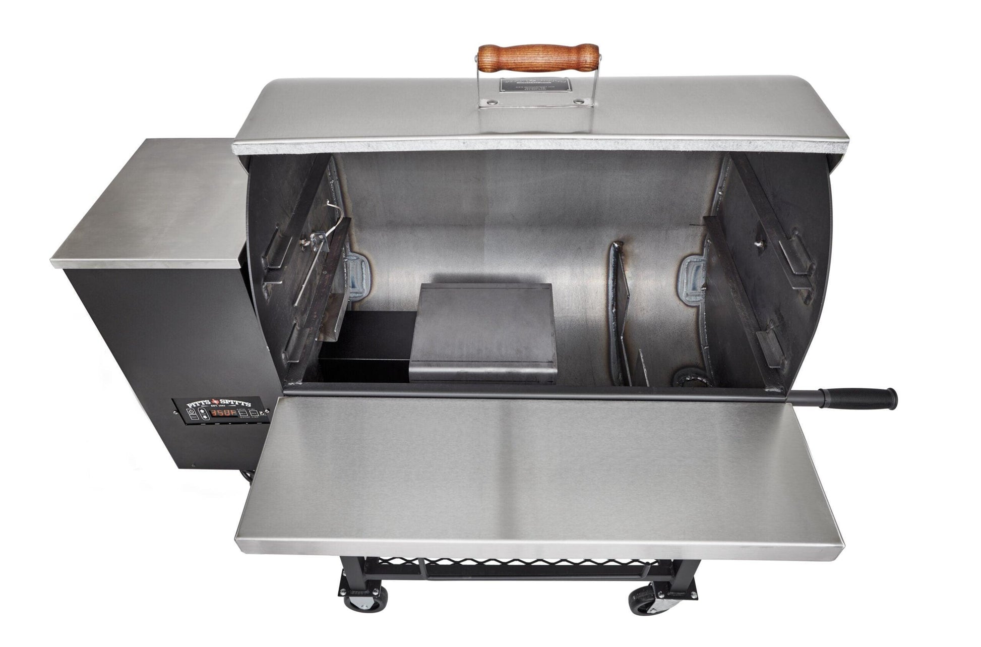 Pitts & Spitts Maverick 850 Pellet Grill w/ Wheel Upgrade Pitts & Spitts Indigo Pool Patio BBQ