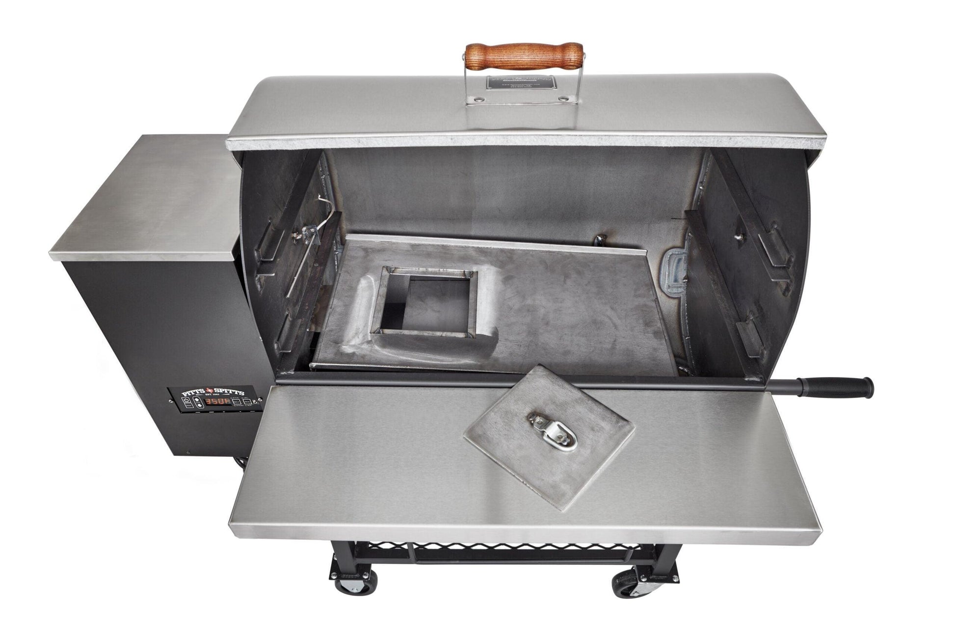 Pitts & Spitts Maverick 850 Pellet Grill w/ Wheel Upgrade Pitts & Spitts Indigo Pool Patio BBQ
