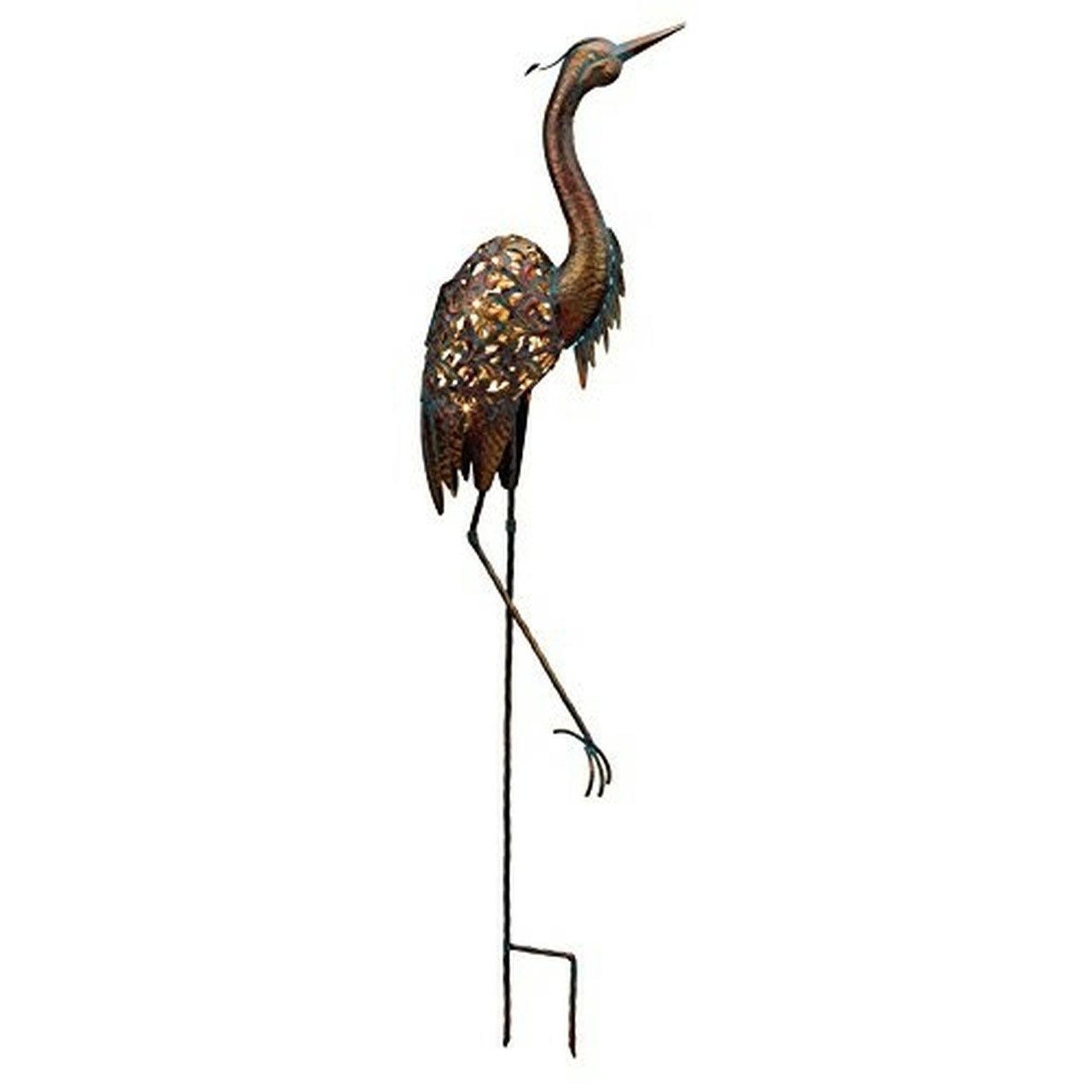 Solar Heron Bird Stake Regal Indigo Pool Patio BBQ