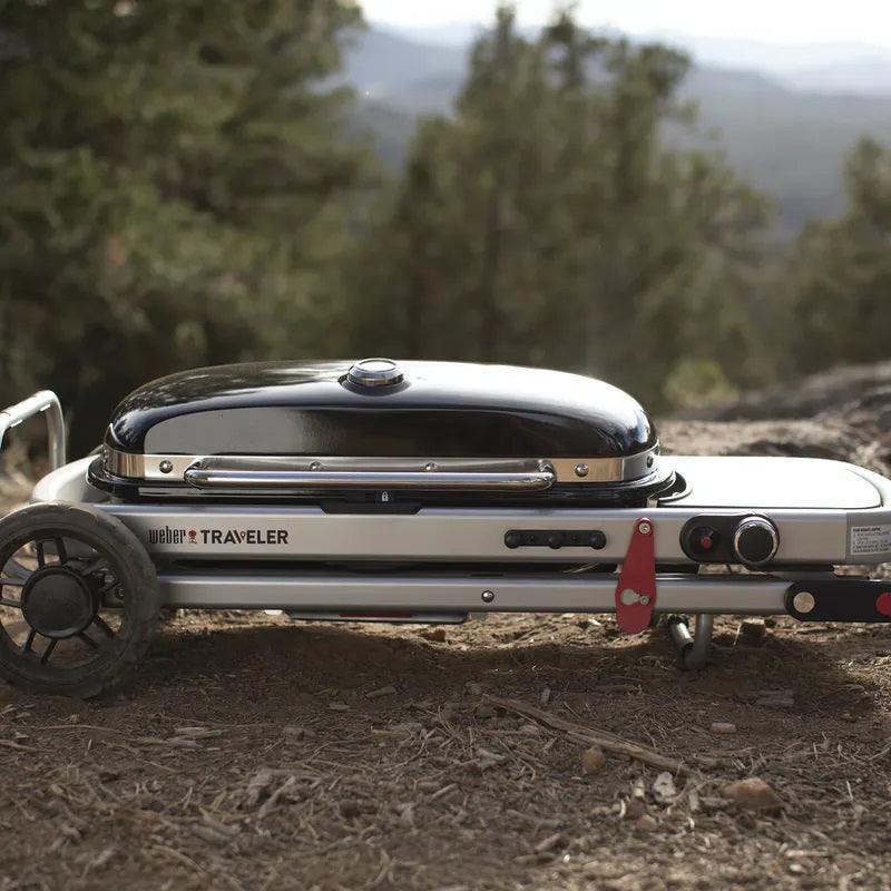 Weber Traveler Portable Gas Grill Weber Indigo Pool Patio BBQ