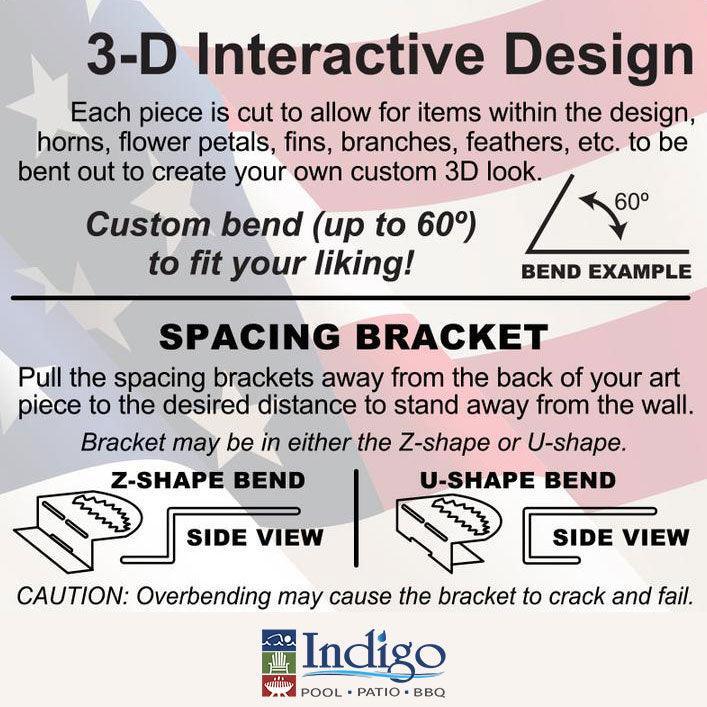 Patchouli Butterfly 3D Metal Wall Art Next Innovations Indigo Pool Patio BBQ