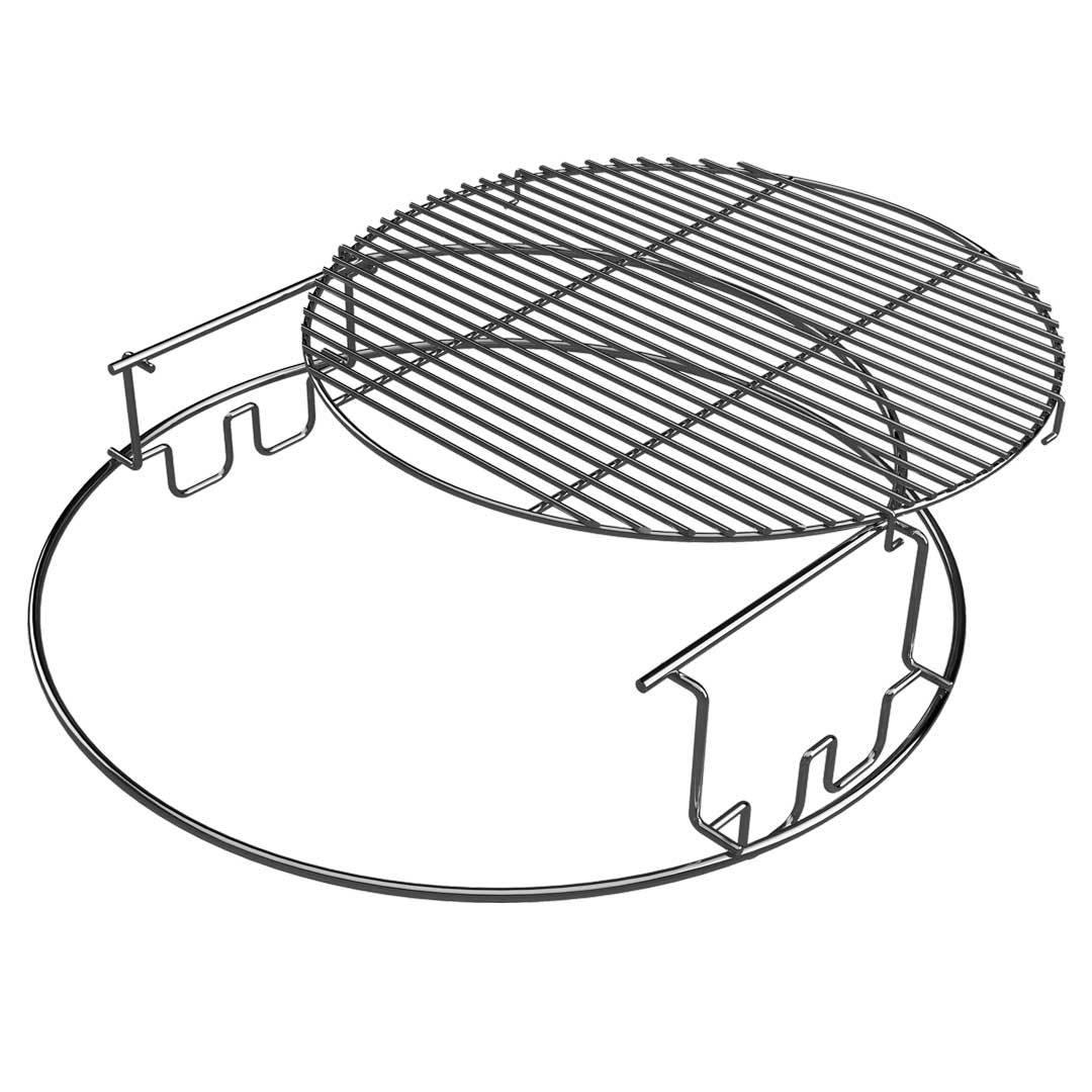 EGGspander - 2 Piece Multi-Level Rack for Big Green Eggs Big Green Egg Indigo Pool Patio BBQ