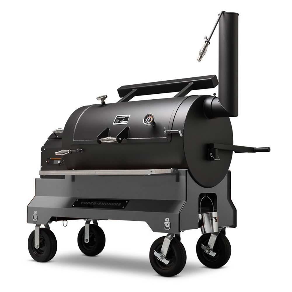 Yoder YS1500S Competition Pellet Grill Yoder Smokers Indigo Pool Patio BBQ