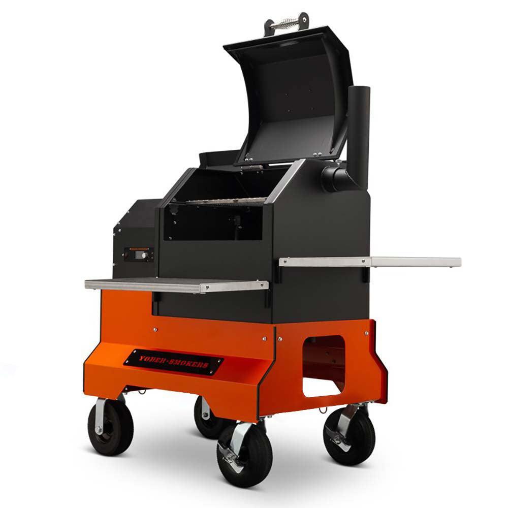 Yoder YS480S Competition Pellet Grill Yoder Smokers Indigo Pool Patio BBQ