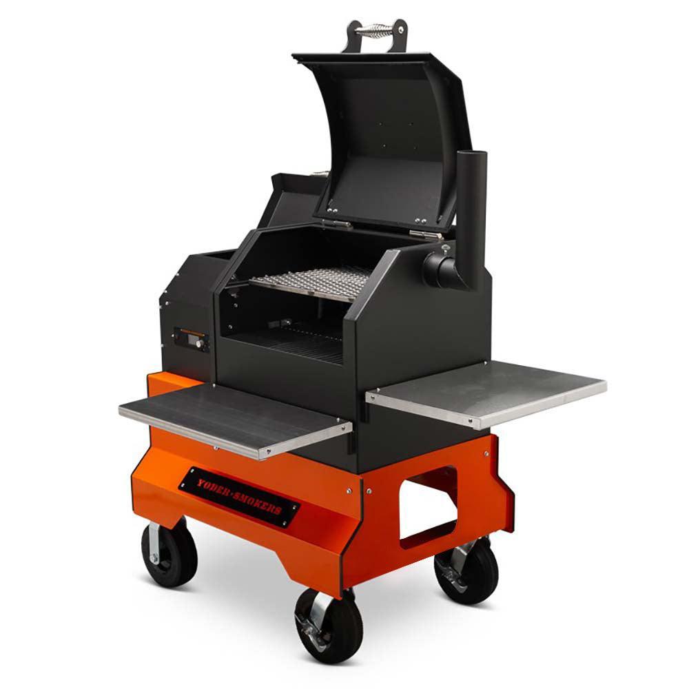 Yoder YS480S Competition Pellet Grill Yoder Smokers Indigo Pool Patio BBQ