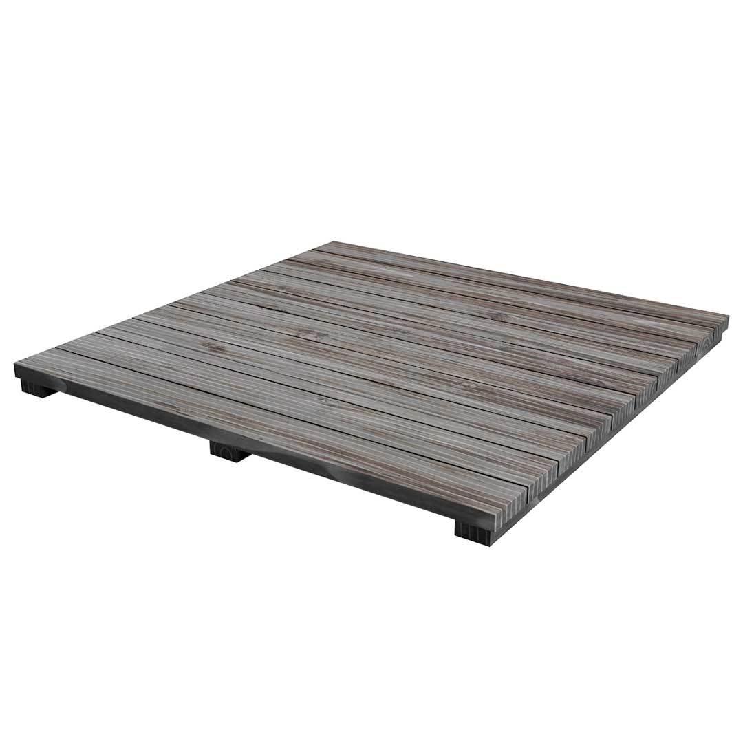 Distressed Acacia Wood Insert for Big Green Egg Modular Nest System Big Green Egg Indigo Pool Patio BBQ