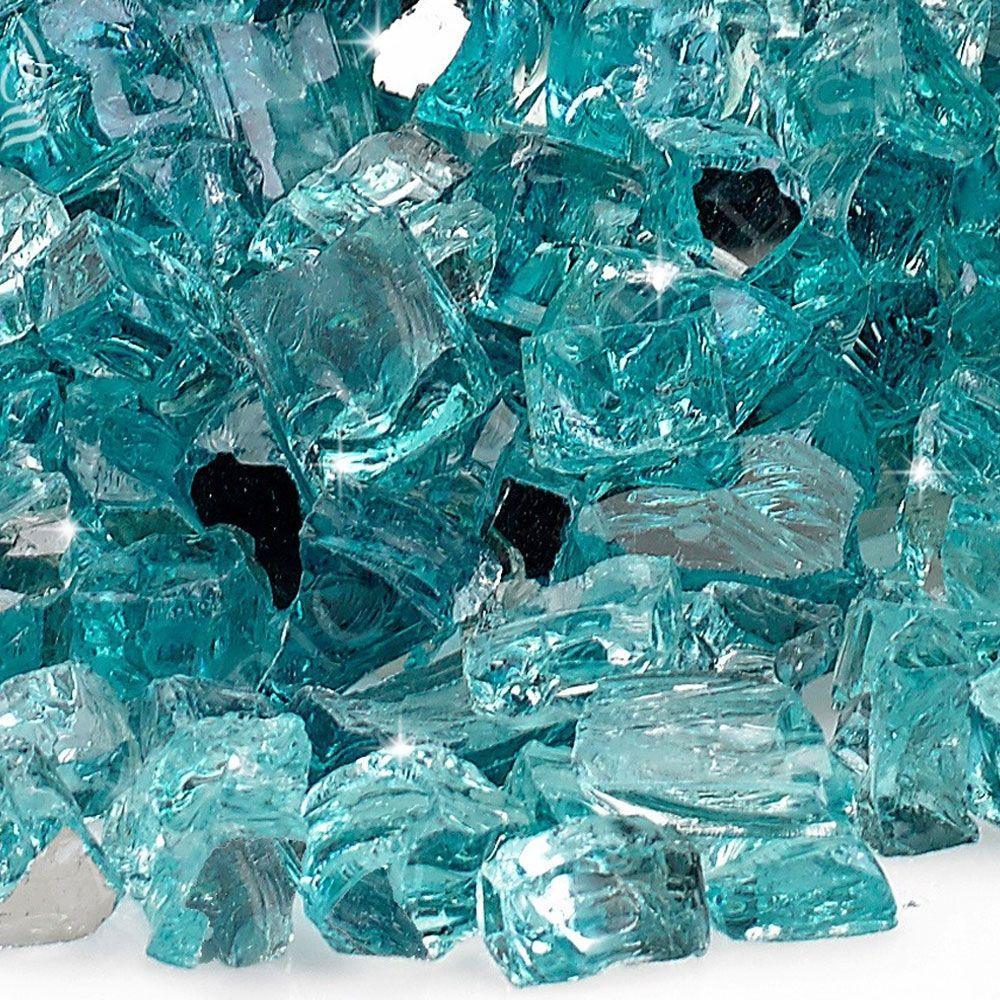 Azuria Reflective 1/2" Fire Glass American Fireglass Indigo Pool Patio BBQ