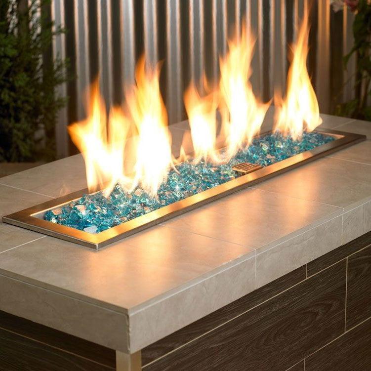 Azuria Reflective 1/2" Fire Glass American Fireglass Indigo Pool Patio BBQ