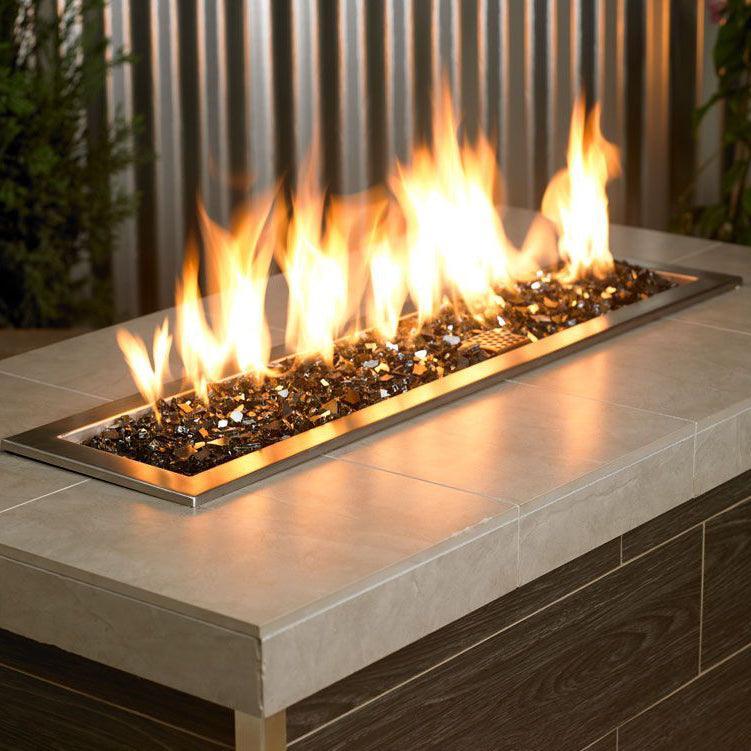 Bronze Reflective 1/4" Fire Glass American Fireglass Indigo Pool Patio BBQ