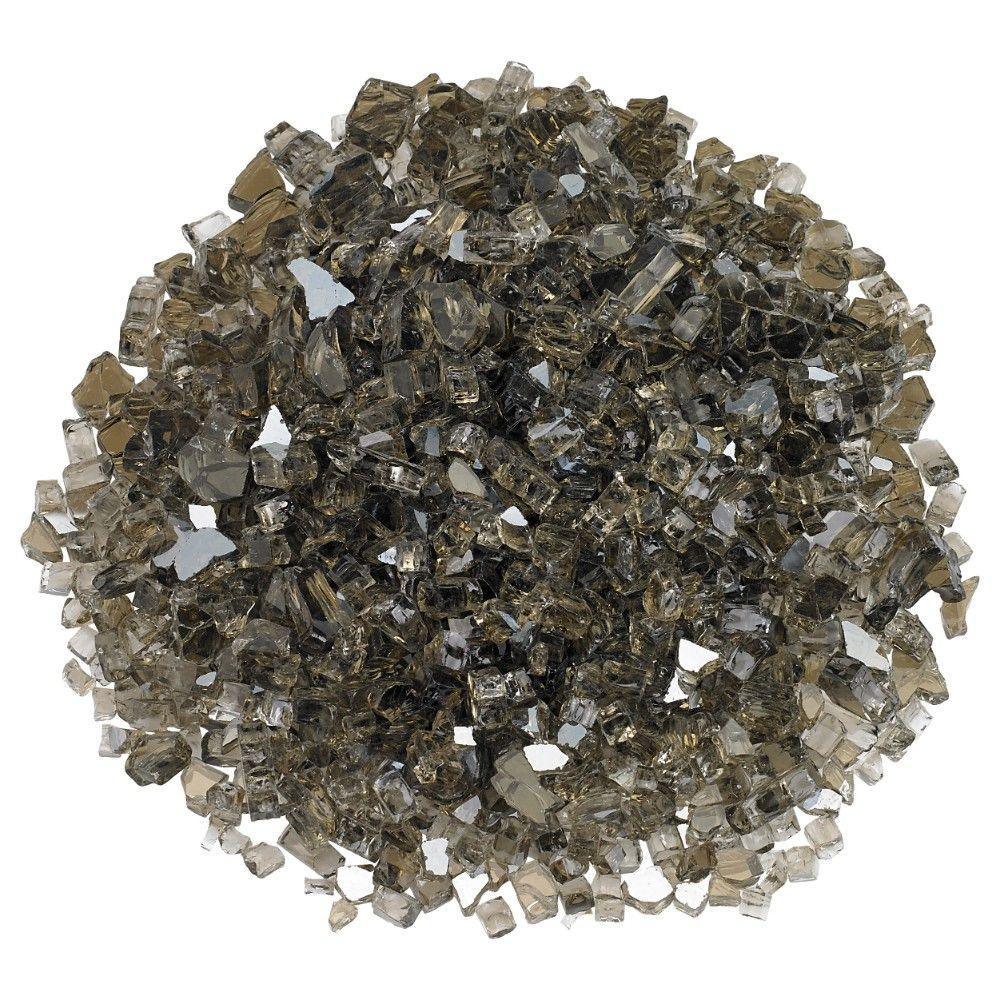 Bronze Reflective 1/4" Fire Glass American Fireglass Indigo Pool Patio BBQ