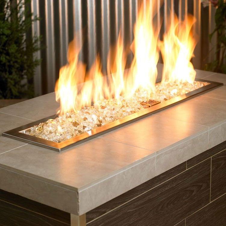 Gold Reflective Fire Glass American Fireglass Indigo Pool Patio BBQ